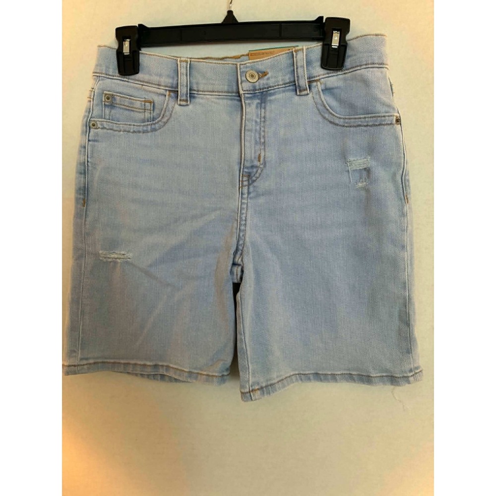 Thereabouts Girls Plus 12.5P Denim Bermuda‎ Shorts Light Wash Stretch NWT